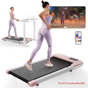 SupeRun Walking Pad, Under Desk Treadmill, 2 in 1 Portable Treadmill with LED Display for Office Home Use - 1 of 4