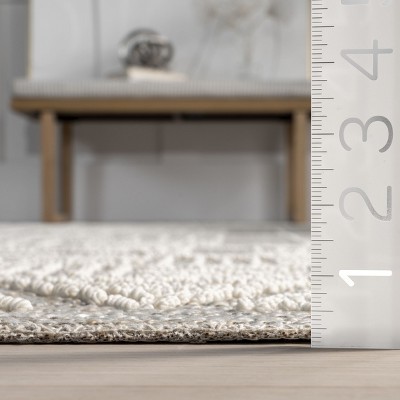 Demetra Beige Geometric Flat Woven Synthetic Area Rug