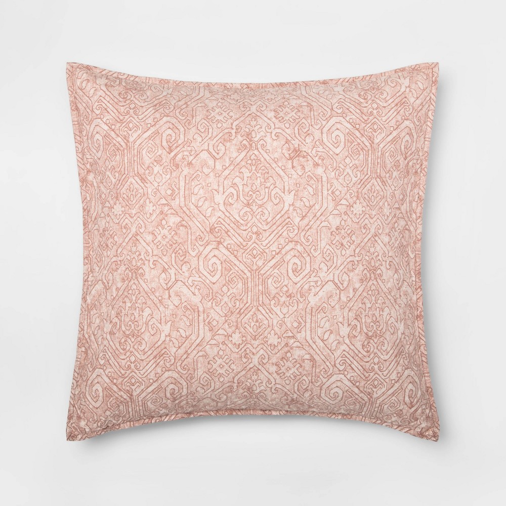 Euro Family Friendly Medallion Pillow Sham Pink - Threshold was $30.0 now $15.0 (50.0% off)