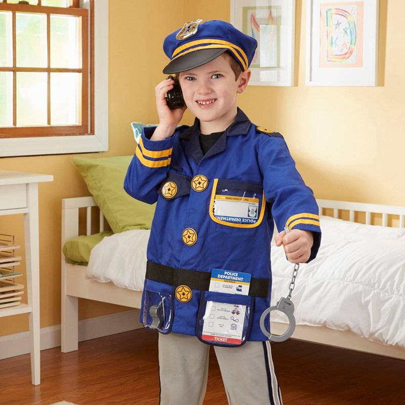 Melissa &#38; Doug Police Officer Role Play Costume Dress-Up Set (8pc), 3 of 13