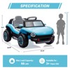 12V Ride on Car with Parental Remote Control, Electric Ride on Vehicle Toy for Kids, Toddler  Ride on Toy with LED Light & Music for Boys Girls - 3 of 4