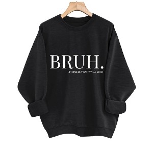Coolmee Crewneck Sweatshirt for Women Casual Oversized Pullover Hoodies Long Sleeve Letter Tops - 1 of 4