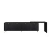 Mendy 20" High Extendable TV Cabinet,TV Stands Corner,Living Room Furniture,Real Wood Veneered TV Stands With Adjustable Shelves-Maison Boucle - image 4 of 4