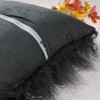 Unique Bargains Plush Decorative Solid Throw Modern Bedroom Pillow Covers 2 Pcs - 3 of 4