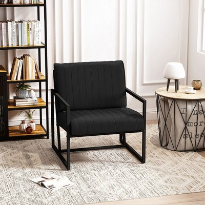NicBex Modern Accent Chair Armchair with Metal Frame PU Leather Lounge Chair for Living Room, Bedroom, Office, Studio
