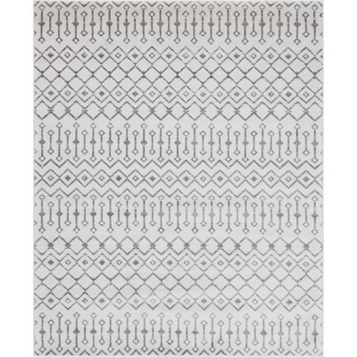 Ivory Trellis 8' x 10' Rectangular Easy-Care Area Rug