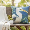 18 Inch Blue Heron Pillow – Weather-Resistant Climaweave Fabric by Manual Woodworkers and Weavers - 2 of 3