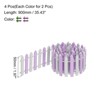 Unique Bargains Dollhouse Home DIY Decorative Miniature Ornament Wood Picket Fence - 2 of 4