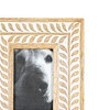 4x6 Inch Carved Botanical White Picture Frame Mango Wood, MDF & Glass by Foreside Home & Garden - 3 of 4