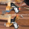 MaseiKar Workbench Casters Wheels, 880Lbs Retractable Casters Set of 4, Heavy Duty Side Mount 2.5" Stepdown Castors for Bench Machinery Work Table - 2 of 4