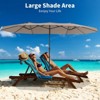 15FT Extra Large Rectangular Patio Umbrella, Outdoor Double Sided Rectangular Market Umbrella With Stand, With Base, Heavy Duty Cantilever Design - 2 of 4