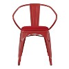 Flash Furniture Luna Commercial Grade Metal Indoor-Outdoor Stack Chair with Arms, All-Weather Polystyrene Seat and Vertical Slat Back - 3 of 4