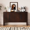 KTMBDW Buffet Storage Cabinet with 4 Door, 59" W Coffee Bar Cabinet, Kitchen Buffet Sideboard for Living Room, Kitchen - 2 of 4