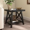 Lanshire Rustic X Base End Table with Shelf Black - Inspire Q - 2 of 4