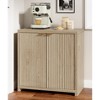 Modern Fluted Buffet Cabinet With Storage, 4 Soft-close Doors, Adjustable Shelves, Thick Top, Cable Management, 15.6” Deep Sideboard For Kitchen - 2 of 4