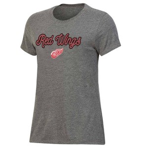 NHL Detroit Red Wings Women's Gray Fashion T-Shirt - 1 of 3