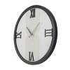 Novogratz 24"x24" Wood Geometric Art Deco Inspired Line Art Wall Clock with Black Accents White : Round, Analog, Indoor Decorative Clock - 4 of 4