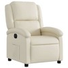 vidaXL Electric Recliner Chair - Cream Faux Leather Reclining Armchair with Motorized Adjustments for Elderly, Living Room Comfort - 3 of 4