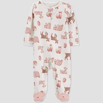 Carter's Just One You®️ Baby Girls' Wild Footed Pajama - Cream