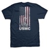 OUTSIDE THE WIRE Leatherneck for Life IWO JIMA Flag T-Shirt - 2 of 4