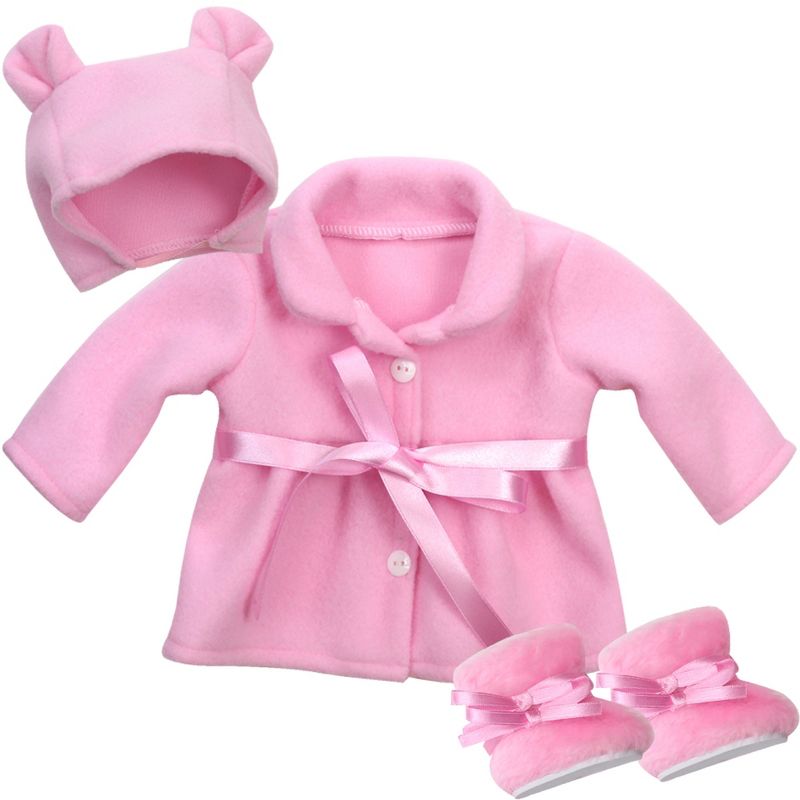 Sophia’s Winter Coat, Hat and Boots Set for 15'' Dolls, Light Pink, 1 of 6