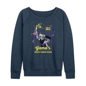 Women's - Disney Villains - Valentine's Day Lightweight French Terry Wide Neck Long Sleeve Shirt - 1 of 4