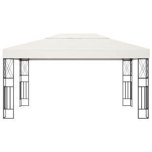 vidaXL Gazebo Outdoor Canopy Tent Patio Pavilion Wedding Party Tent Fabric - Cream 118.1" x 157.5" - 1 of 4