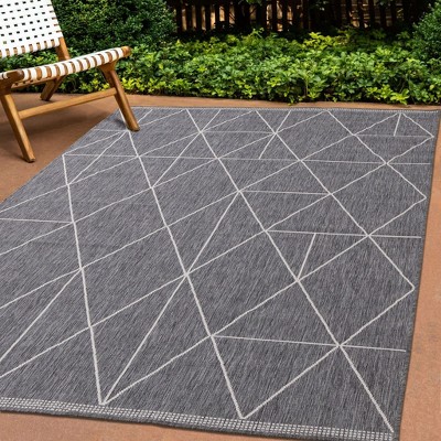 Rug Branch Contemporary Geometric Grey Indoor Area Rug