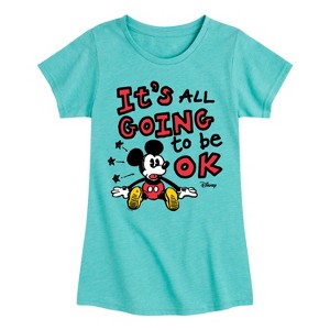 Girls' - Disney - Mickey Mouse Fitted Short Sleeve Graphic T-Shirt - 1 of 4