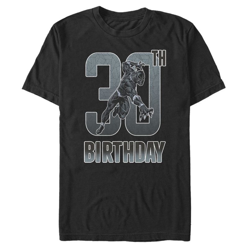 Men's Marvel Black Panther 30th Birthday T-Shirt, 1 of 5