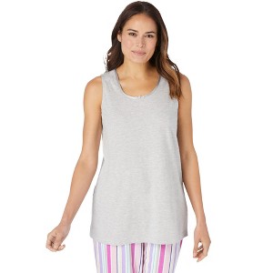 Dreams & Co. Plus Size Knit Sleep Tank - 1 of 4