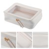 Unique Bargains PVC Portable Travel Makeup Organizer Bag White 1 Pc - 3 of 4