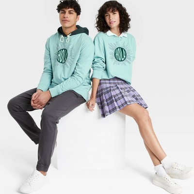 Latino Heritage Month Adult Gender Inclusive Hola Sweatshirt - Mint Blue XS