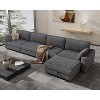 Vipbear Extra Large Sectional Sofa with Luxurious Corduroy Upholstery, Oversized Convertible Couch with Deep Seat Ottoman, Tool-Free Assembly - 4 of 4