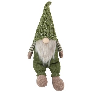 Northlight Sitting Christmas Gnome Decoration - 20.5" - Olive Green - 1 of 4