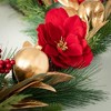 72"L Sullivans Artificial Magnolia Pomegranate Christmas Garland, Green-Red, Indoor Christmas Decor - 2 of 4