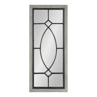 Bakersfield Gray Wood Framed Farmhouse Wall Mirror
