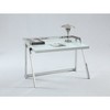 Chintaly Contemporary Computer Desk with Starphire Glass - 2 of 3