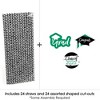 Big Dot of Happiness Green 2025 Graduation Paper Straw Decor - Party Striped Decorative Straws - Set of 24 - 3 of 4