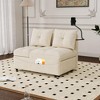 KTMBDW Multi-Function Folding Ottoman Breathable velvet Couch Bed with Adjustable Backrest, Convertible Chair for Living Room Apartment Office - 3 of 4