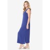 Roaman's Women's Plus Size V Neck Relaxed Dress - 4 of 4