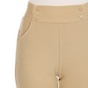 Women's Super Soft Elastic Waistband Scuba Pants - White Mark - 4 of 4