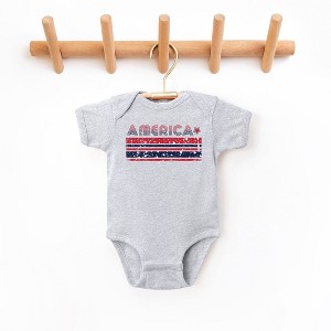 The Juniper Shop America With Stars And Stripes Baby Bodysuit - 1 of 2