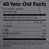 Mens 40 Year Old Facts T Shirt Funny Forties Nutrition Label Coffee Birthday Tee - Crazy Dog Men's T Shirt - 2 of 4