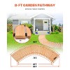 VEVOR Wooden Garden Pathway, 8 ft x 17 in, Non-Slip Curved Garden Walkway, Roll Out Cedar Outdoor Walkway Path with Wire Rope Connection, Brown - 3 of 4
