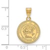 Black Bow Jewelry 14k Yellow Gold Plated Sterling Silver Illinois Fighting Illini NCAA Medium Pendant - 2 of 3