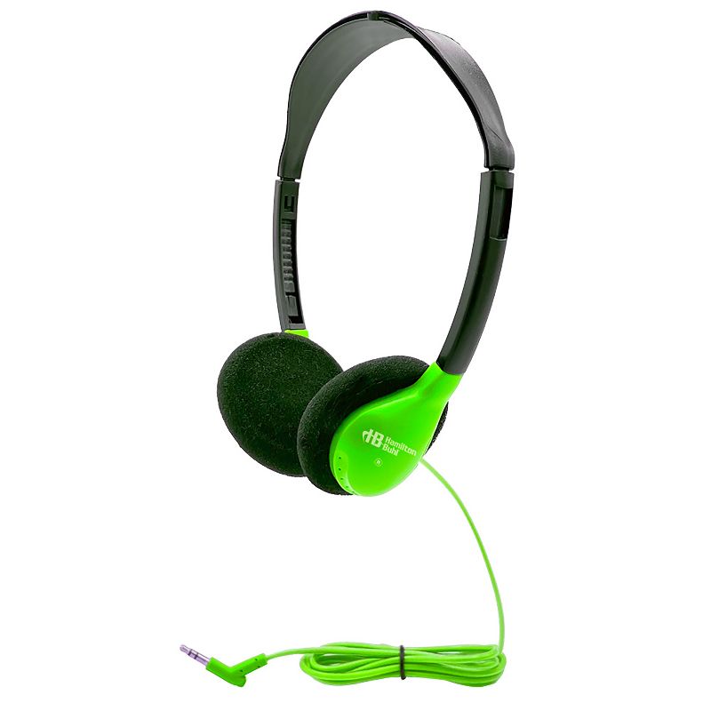 HamiltonBuhl® Personal On-Ear Stereo Headphone, Green, Pack of 3, 2 of 3