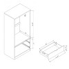 70.00"Wardrobe with Two Doors and Two Drawers,Black - 4 of 4