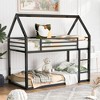 COWLOWN Twin Loft Bed with Desk and Storage Shelves， Space-Saving Study Workstation Solid Wood MDF Design - 4 of 4