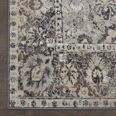 Ivory Elegance 94" x 130" Synthetic Rectangular Easy-Care Rug